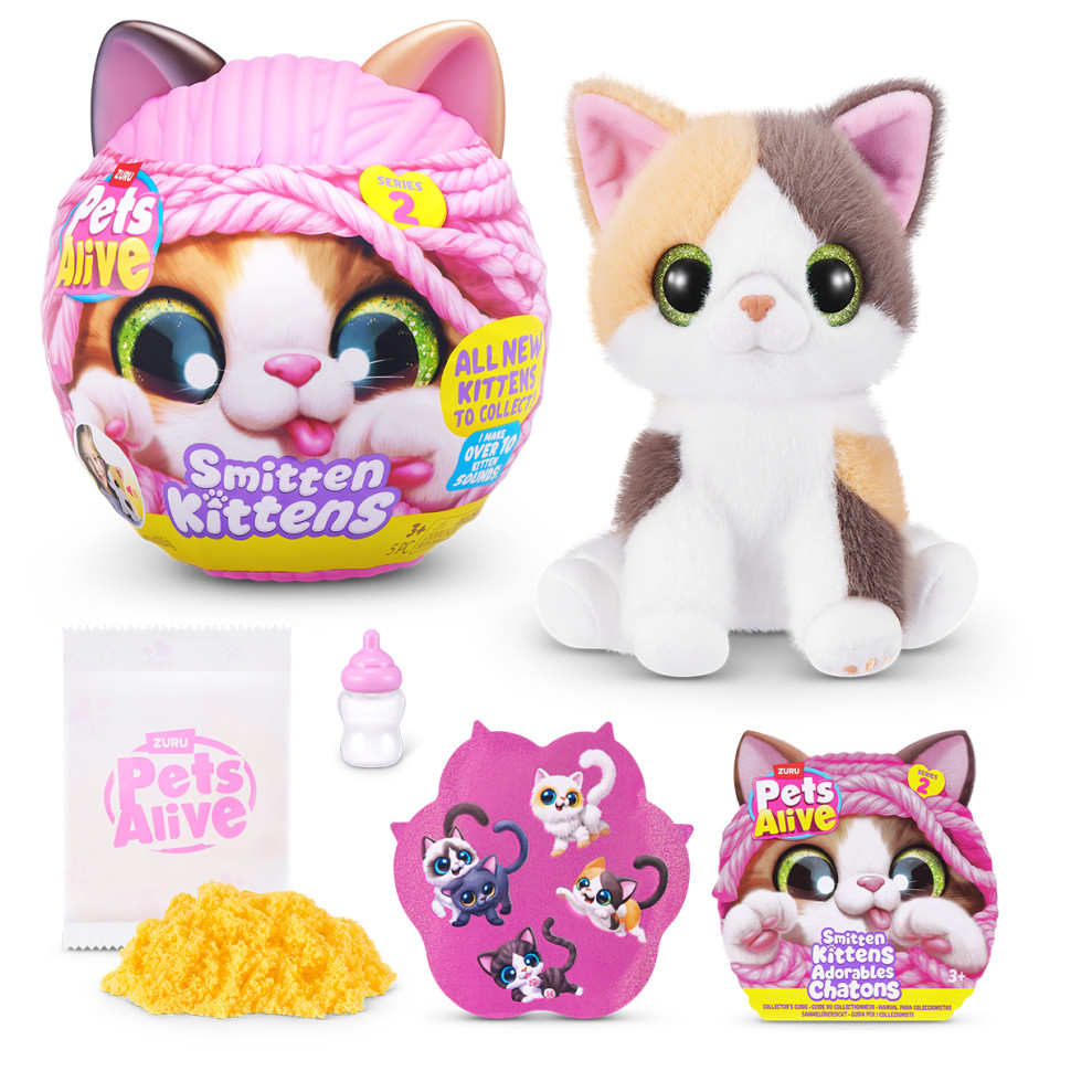Интерактивный игровой набор-сюрприз Игривые котята Pets & Robo Alive S2 9568, 10 разных звуков — фото 7