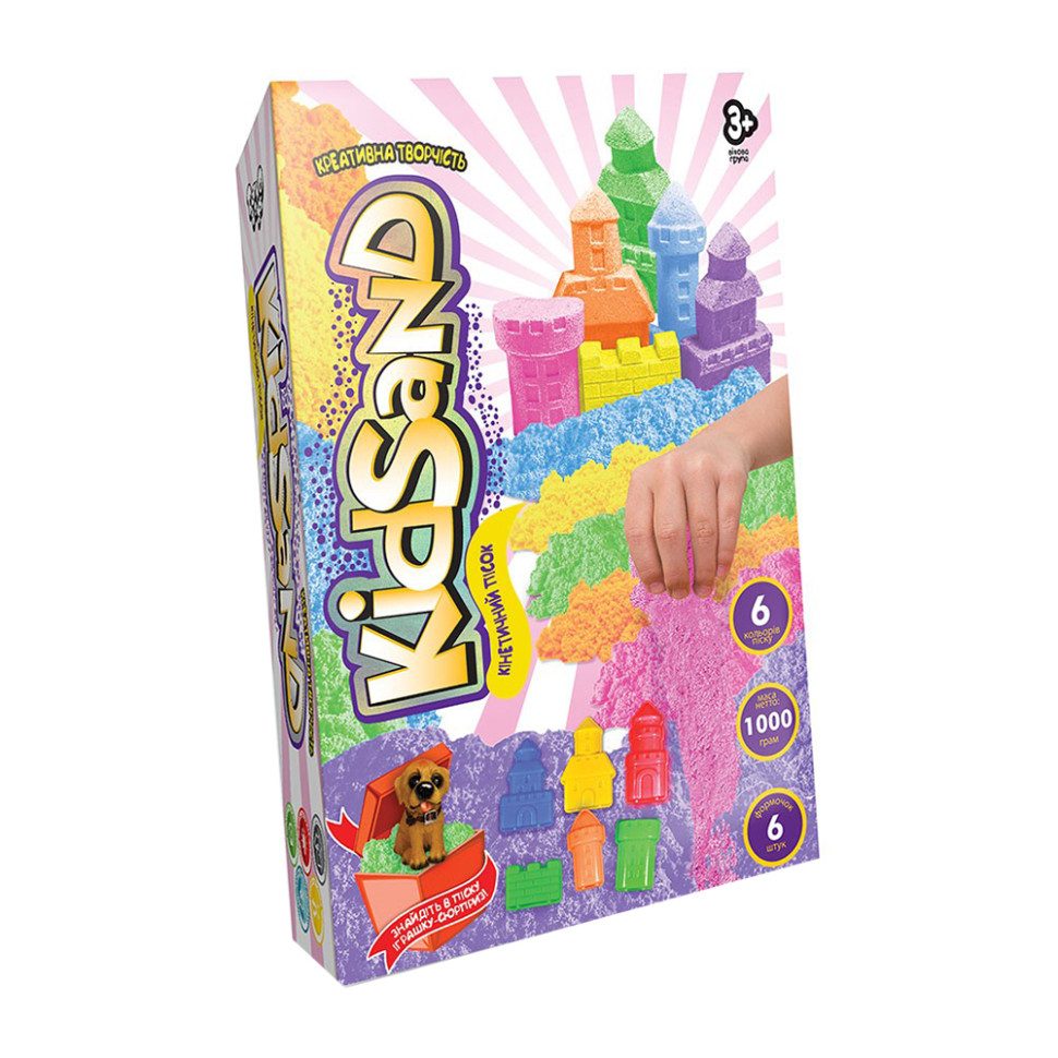 Кінетичний пісок "KidSand" KS-04-10U-15U коробка 1000 гр Вид 4