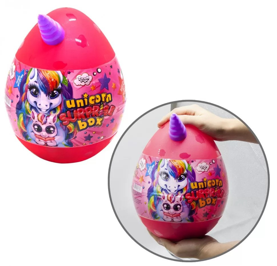 Набір для творчості в яйці "Unicorn Surprise Box" USB-01-01U для дівчинки Рожевий