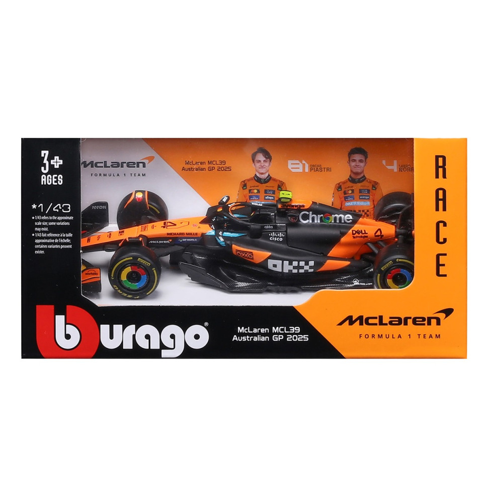 Колекційна автомодель "McLaren F1 MCL39 (2025)" 18-38248, 1:43 масштаб — фото 4