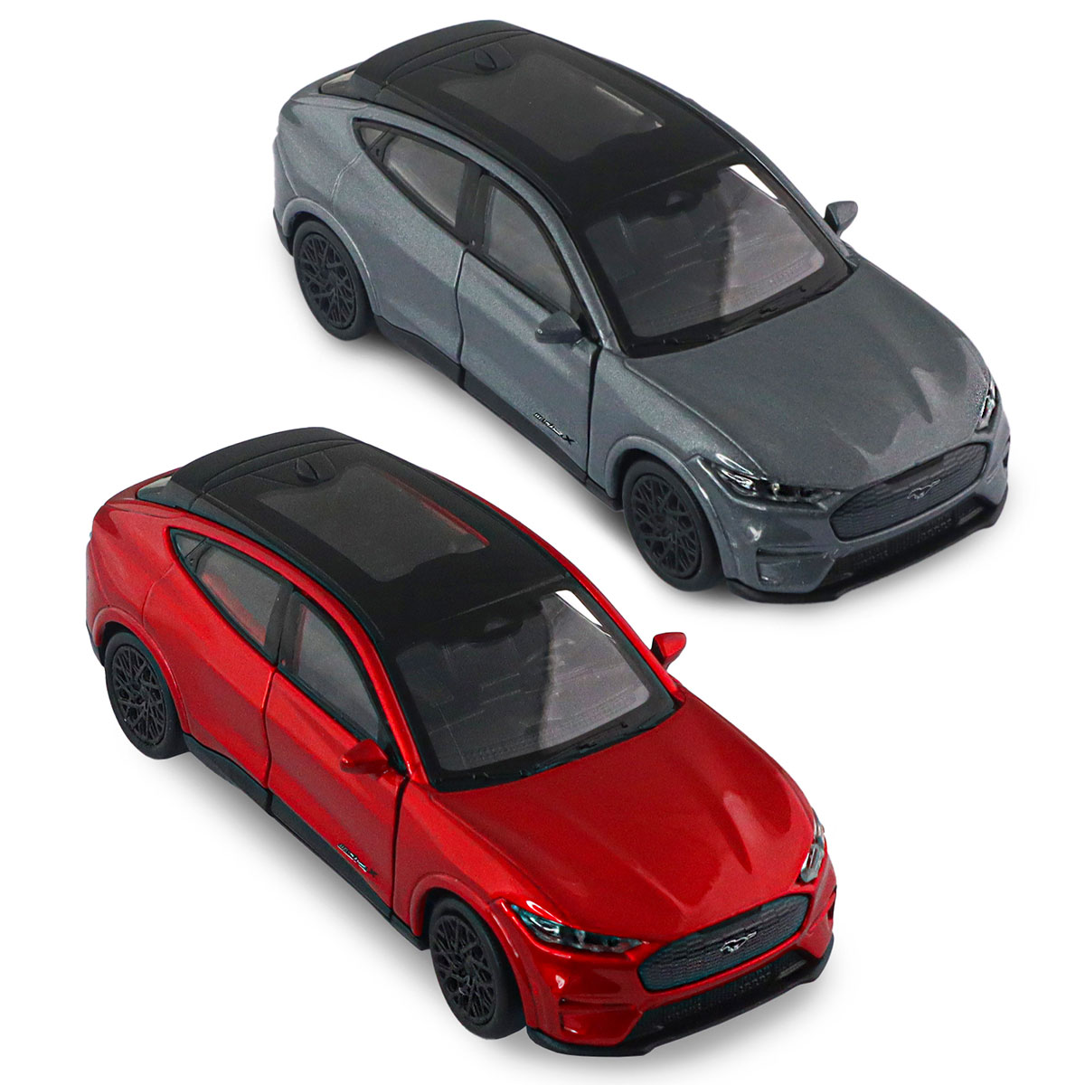 Автомодель - FORD Mustang MACH-E GT 2023 (червоний, сріблясто-сірий) — фото 13