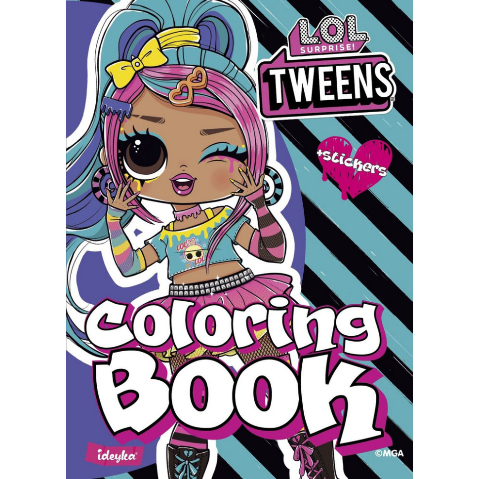 Дитяча книжка-розмальовка "Tweens Emma Emo" LCB8 зі стікерами