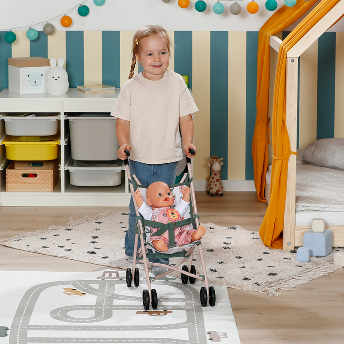 Коляска для куклы BABY born - Тропики (прогулочная, складная) — фото 8