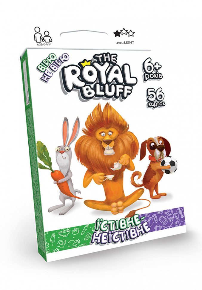 Дитяча карткова гра "The ROYAL BLUFF їстівне-неїстівне" RBL-02-01U укр. мовою — фото 3
