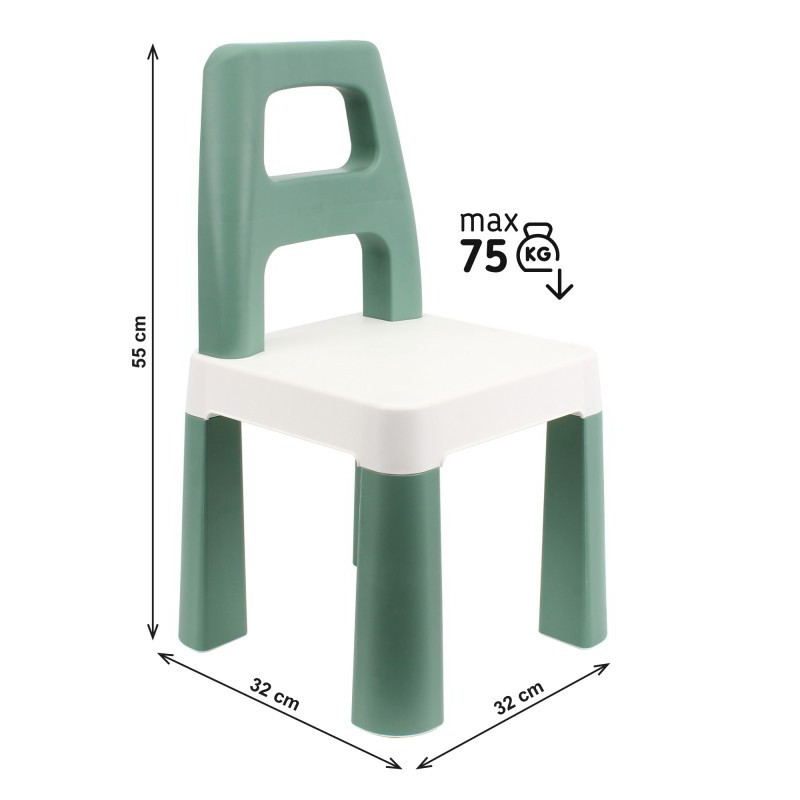 Дитячий стілець "Kids Chair" 0181TXK зелений, до 75 кг — фото 7