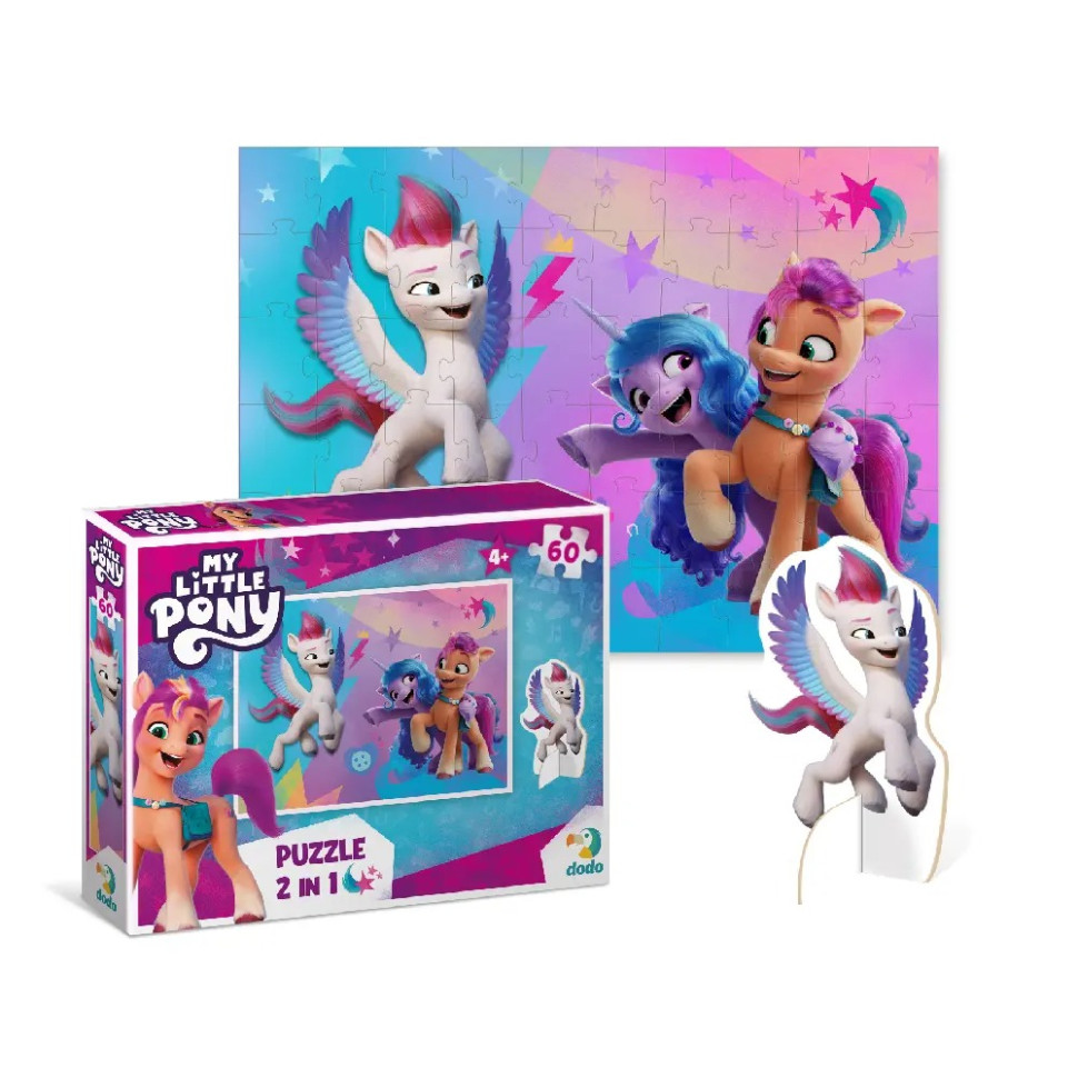 Дитячі Пазли My Little Pony "Пригоди Санні, Ізі та Зіпп" DoDo 200137 60 елементів, з фігуркою — фото 2