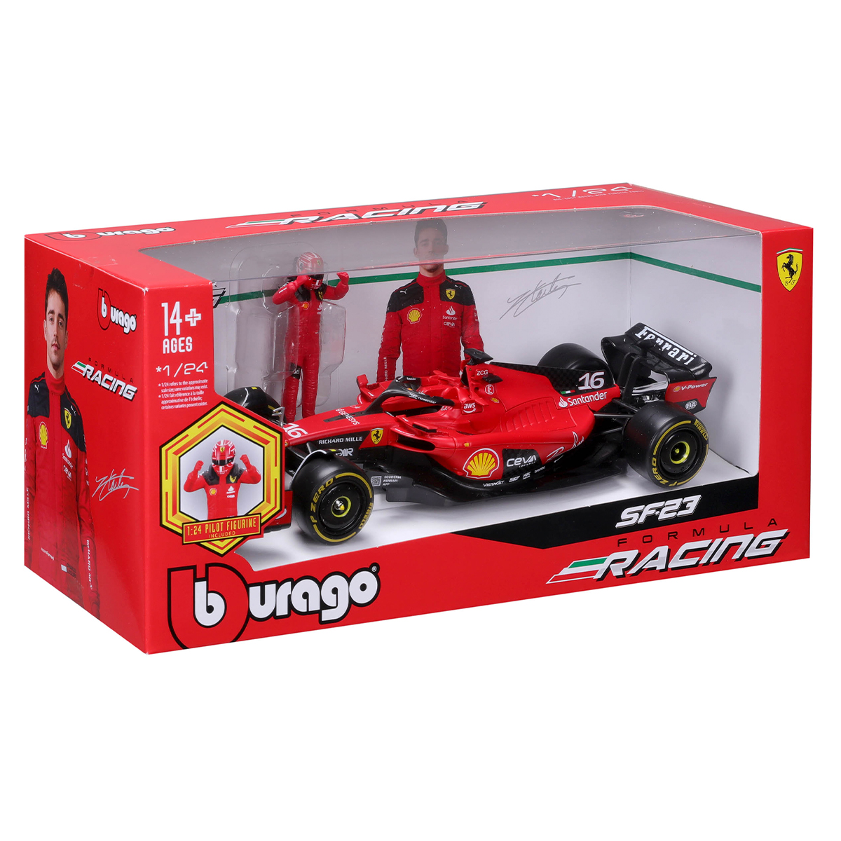 Автомодель з фігуркою - Ferrari SF-23 (1:24) — фото 8
