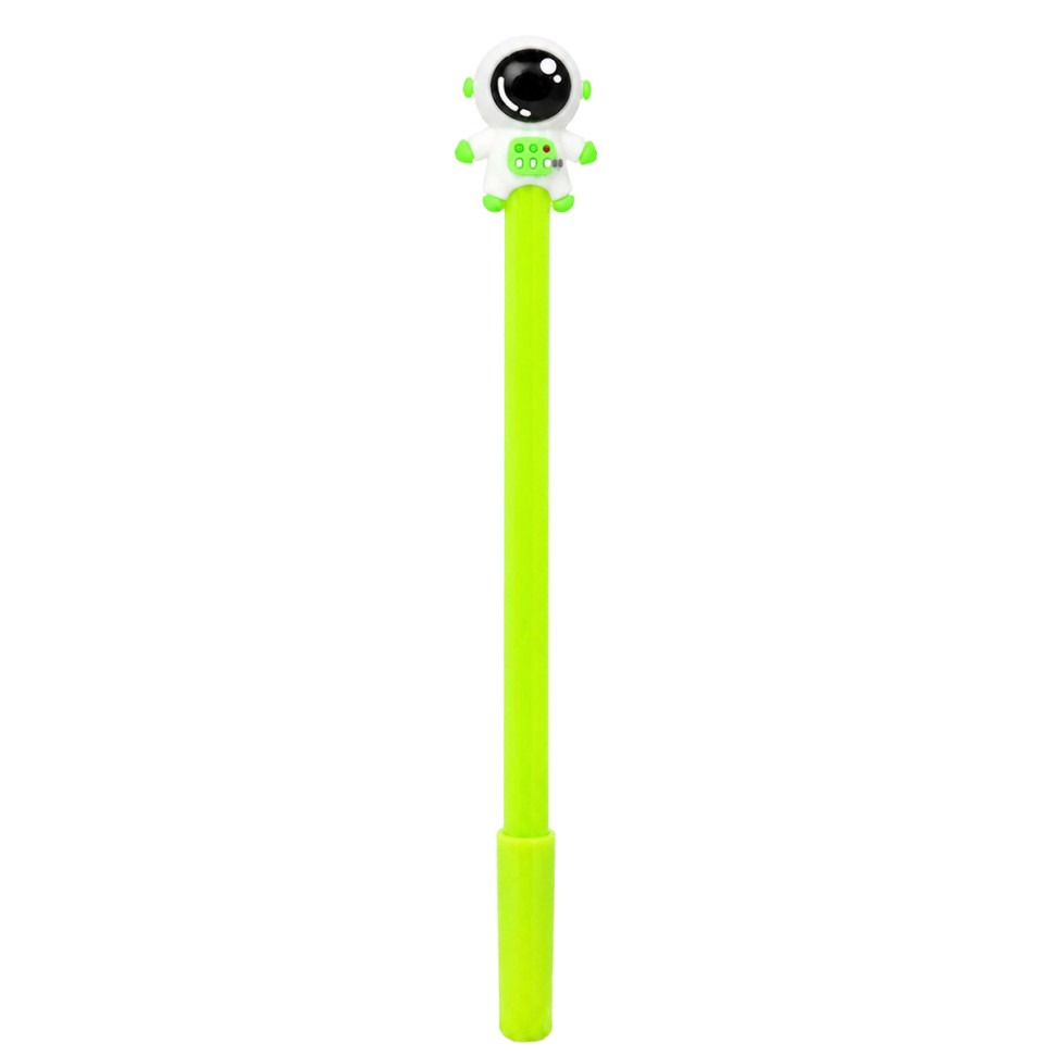 Ручка дитяча з іграшкою "Spaceman" A007(Green) гелева, синя