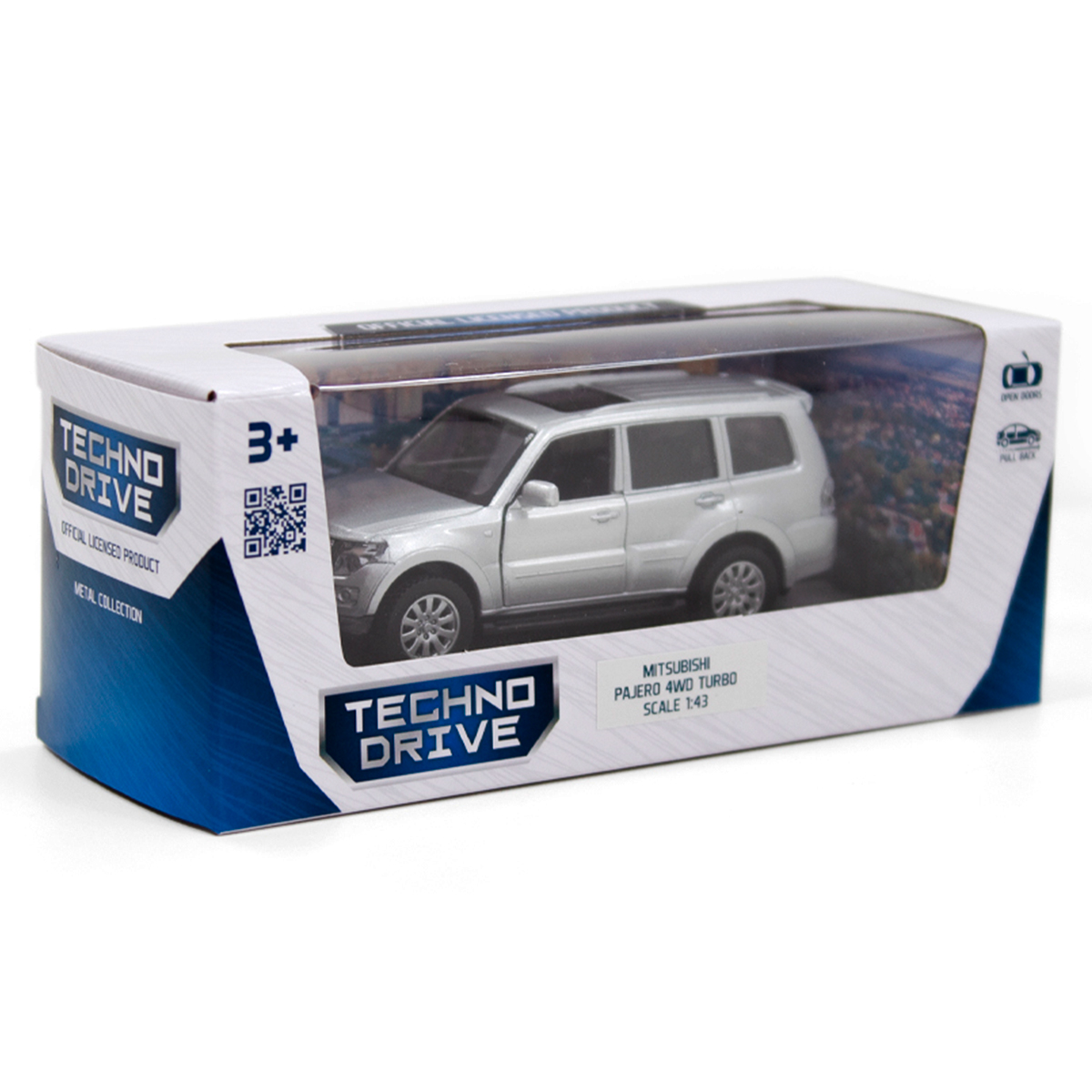 Автомодель - Mitsubishi Pajero 4WD Turbo (серебристый) — фото 4