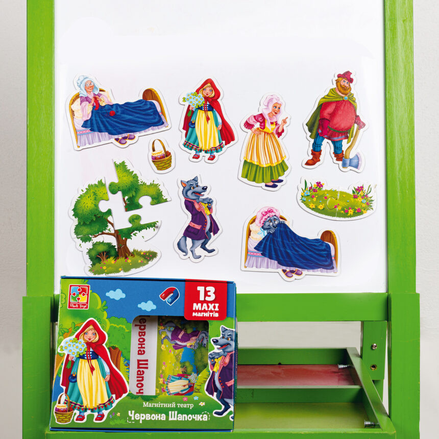 Настільна гра магнітний театр "Червона шапочка" Vladi Toys VT3206-52 Укр — фото 3