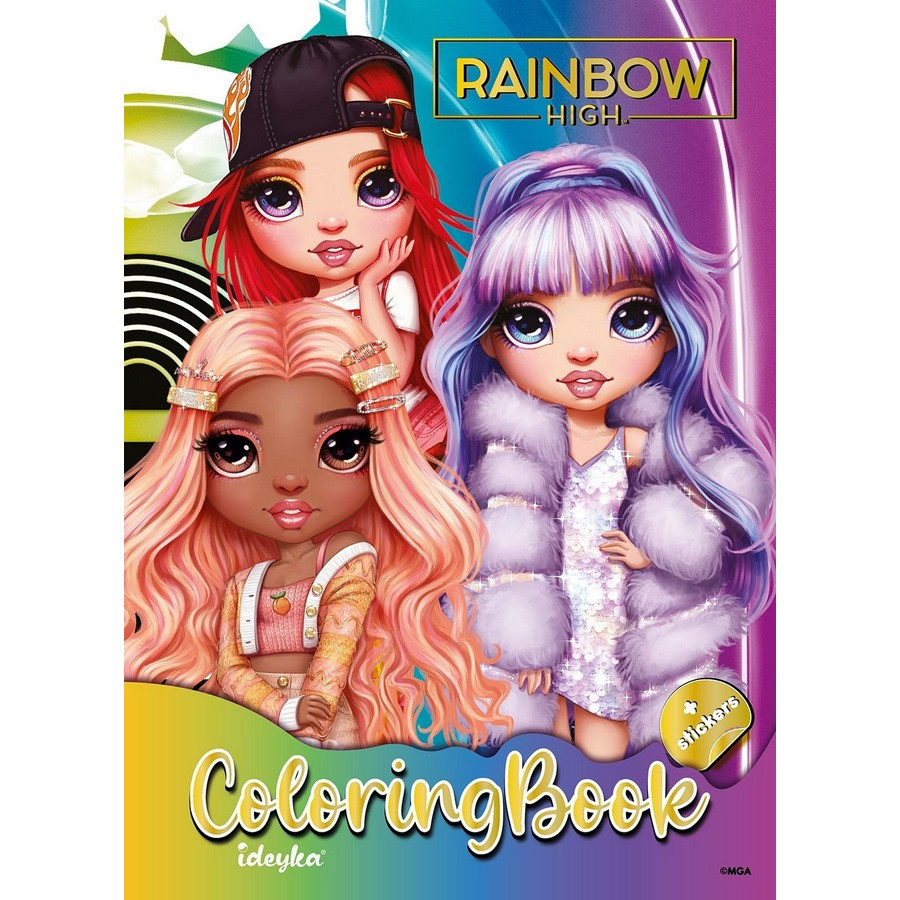 Розмальовка зі стікерами "The creative Rainbow 2" LCB30, 16 сторінок