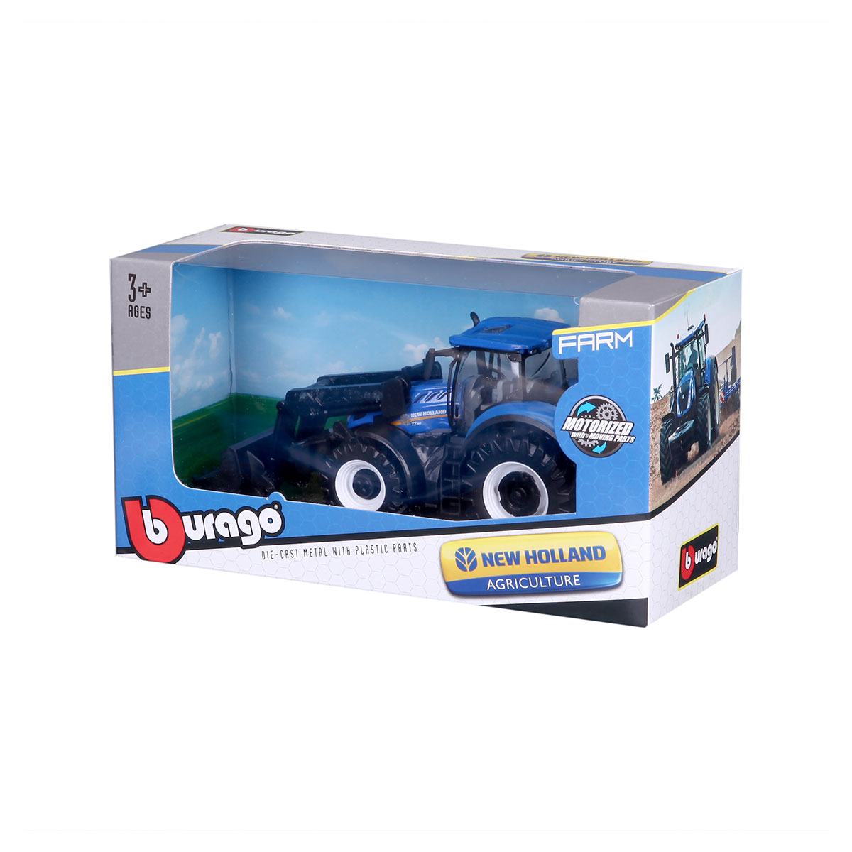 Модель серії Farm - Трактор NEW Holland T7.315 з фронтальним навантажувачем (синій, 1:32) — фото 5