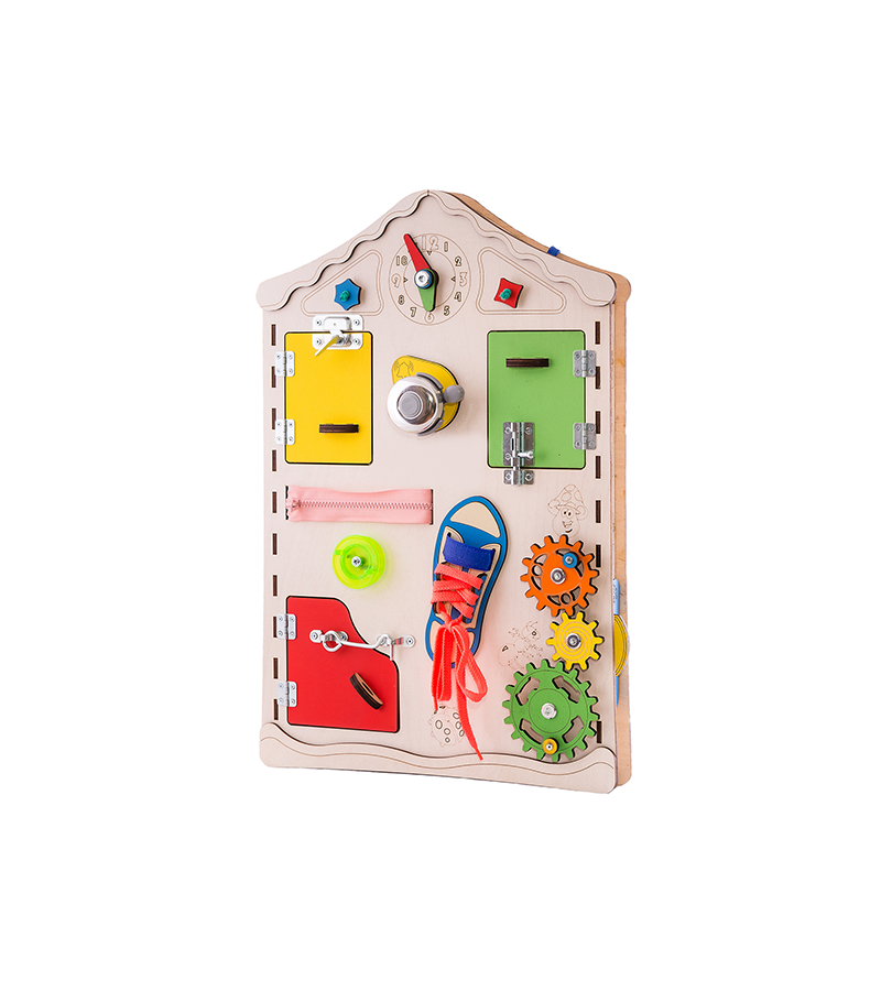 Дитяча дошка будиночок розвиваюча. Бізіборд D008, 38х56х6 — фото 2