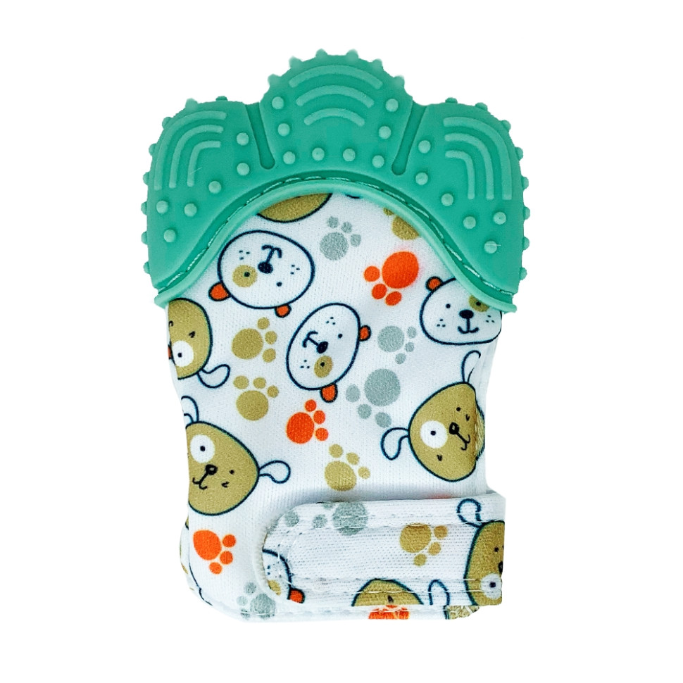 Прорізувач-рукавичка "Лапка" Mega Zayka MGZ-0412 (Turquoise) на липучці