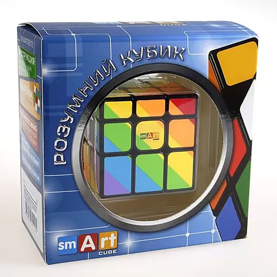 Головоломка Кубик Рубіка Райдужний 3х3 Чорний Smart Cube SC361 — фото 7