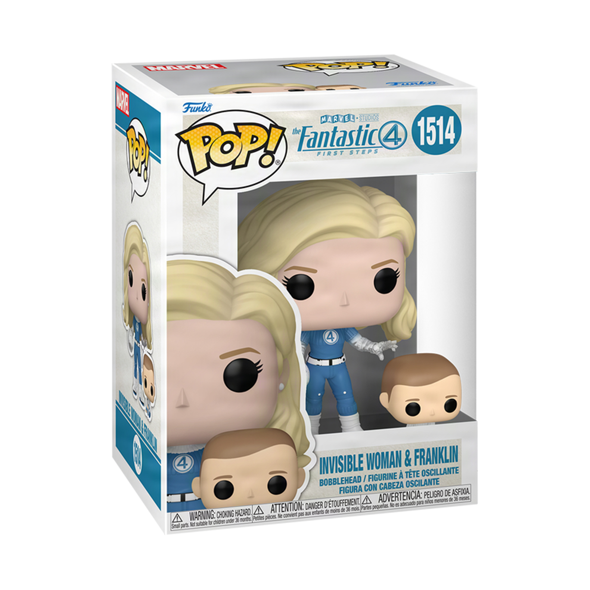 Набір ігрових фігурок Funko POP! серії "Фантастична 4: Перші кроки" - Невидима Жінка й Франклін