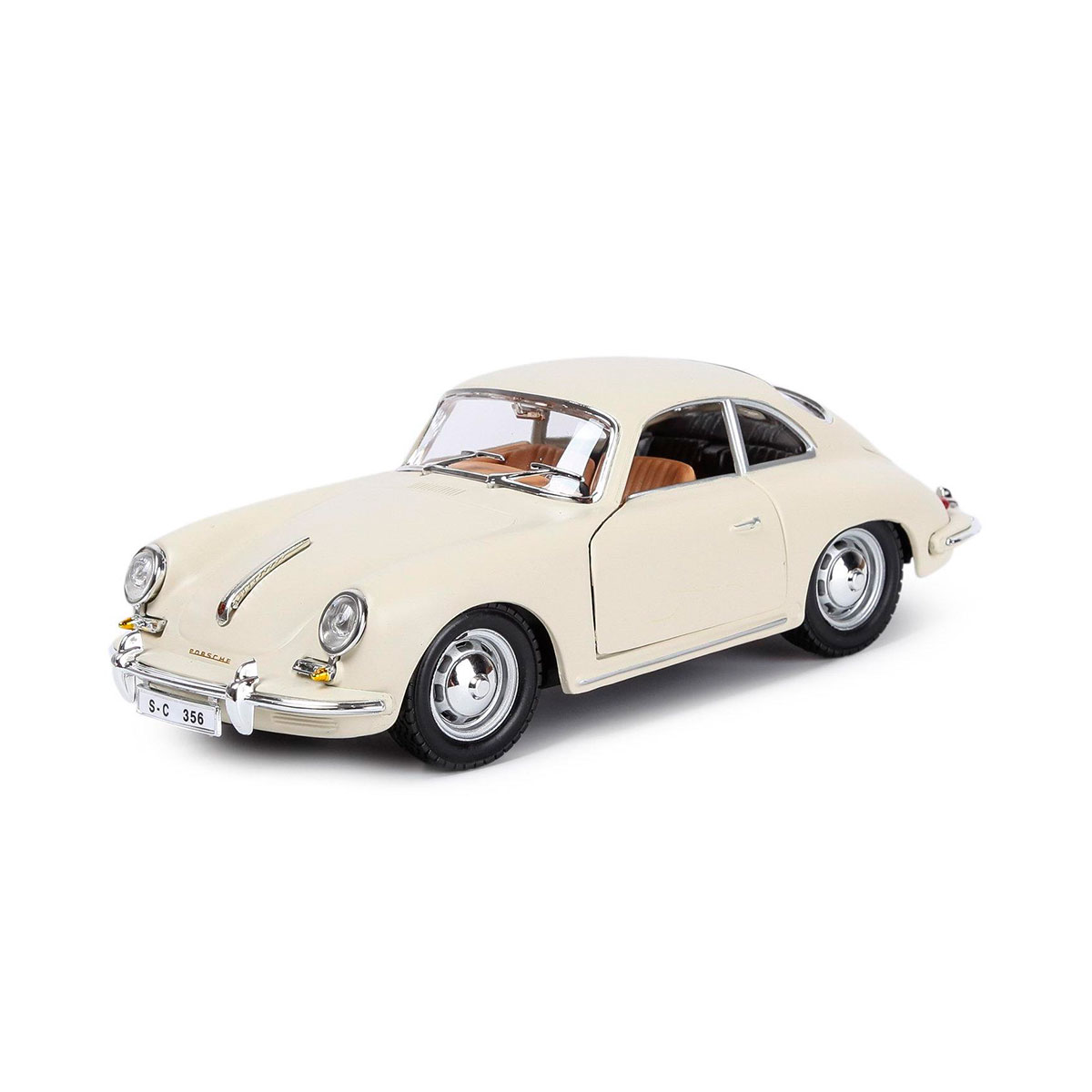 Автомодель - Porsche 356B (1961) (асорті слонова кістка, червоний, 1:24) — фото 9