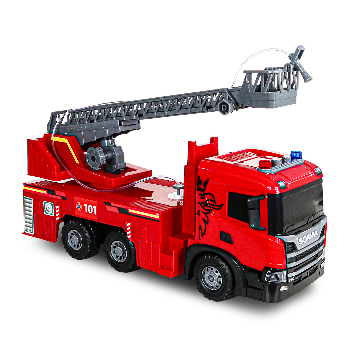 Автомодель серії "Super Big Truck" – Пожежна Машина Scania (світло, звук, функ. води) — фото 11