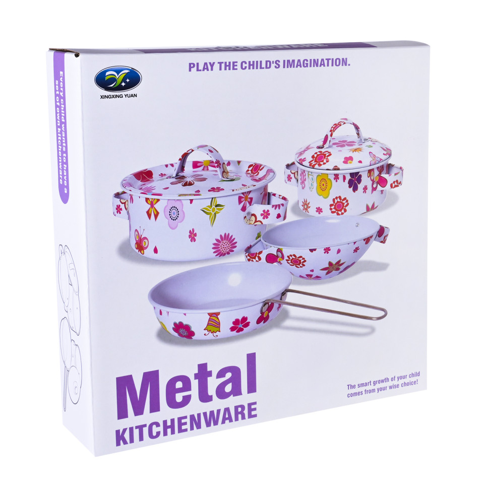Дитячий набір посуду "Kitchenware" 620-B5(White) каструля, пательня