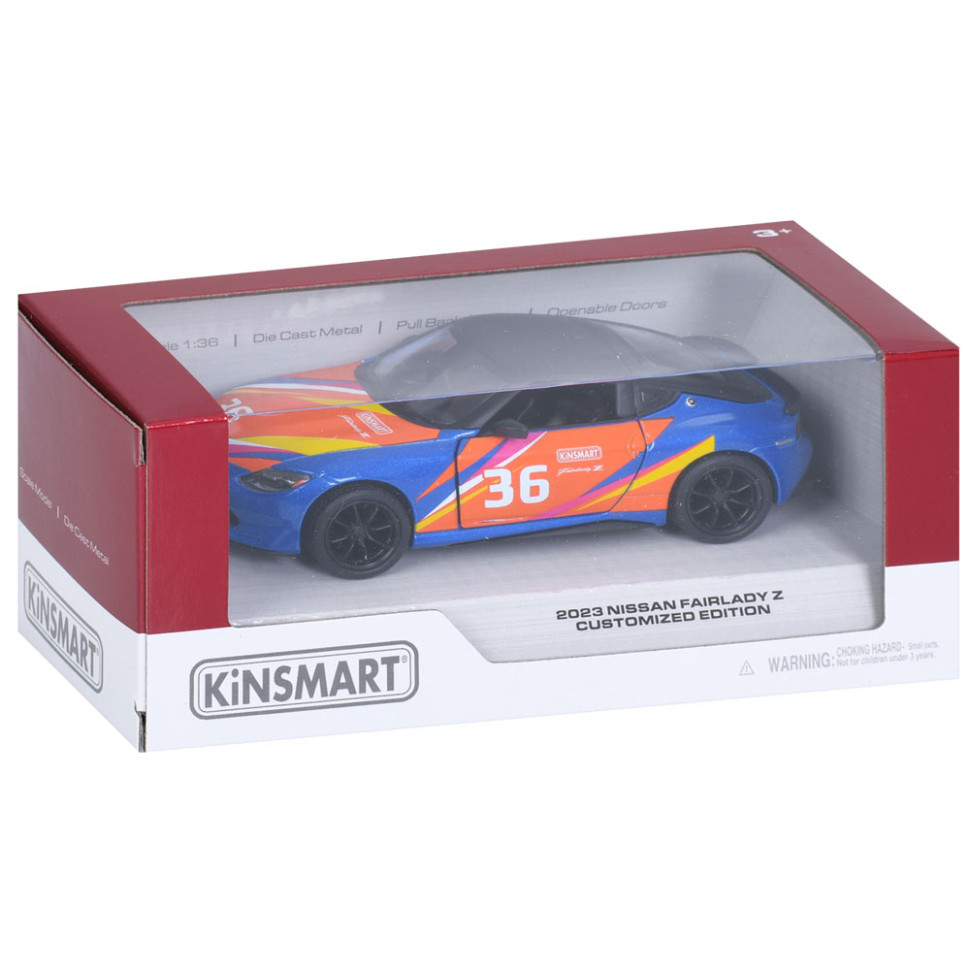 Машинка інерційна 2023 Nissan Fairlady Z KT5443WF(Blue) 1:36, 12 см, відчиняються двері — фото 2