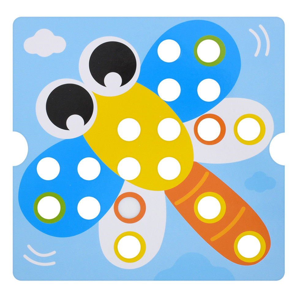Развивающая мозаика Button Idea YG898-6, 46 деталей, карточки 12 штук — фото 9