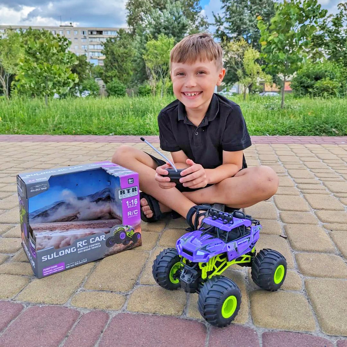 Автомобіль Bigfoot OFF-ROAD з р/к – Violet (1:16, 27 МГц (MHz)) — фото 13