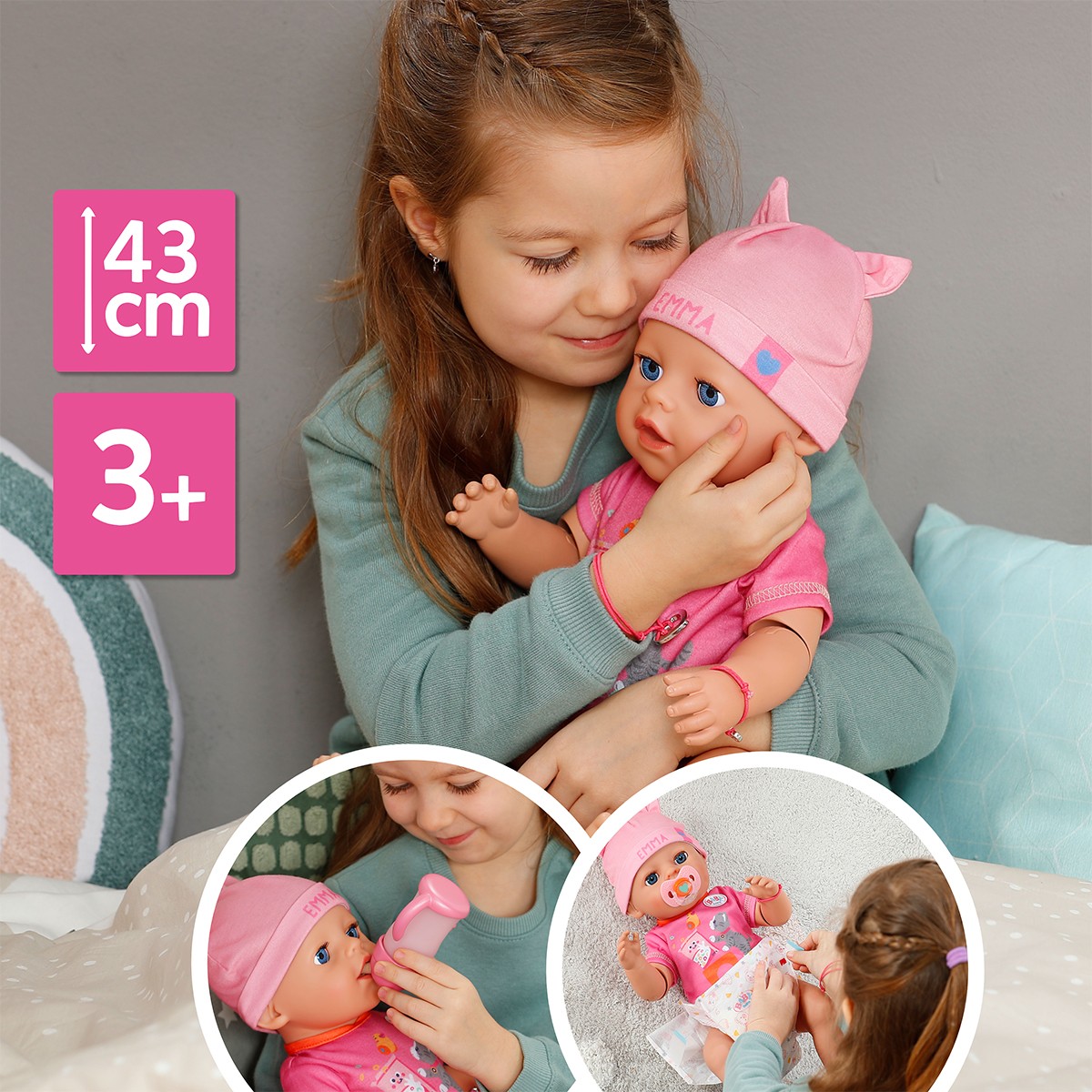 Лялька BABY born серії "Click and Play" – Емма (43 см, з аксес.) — фото 4