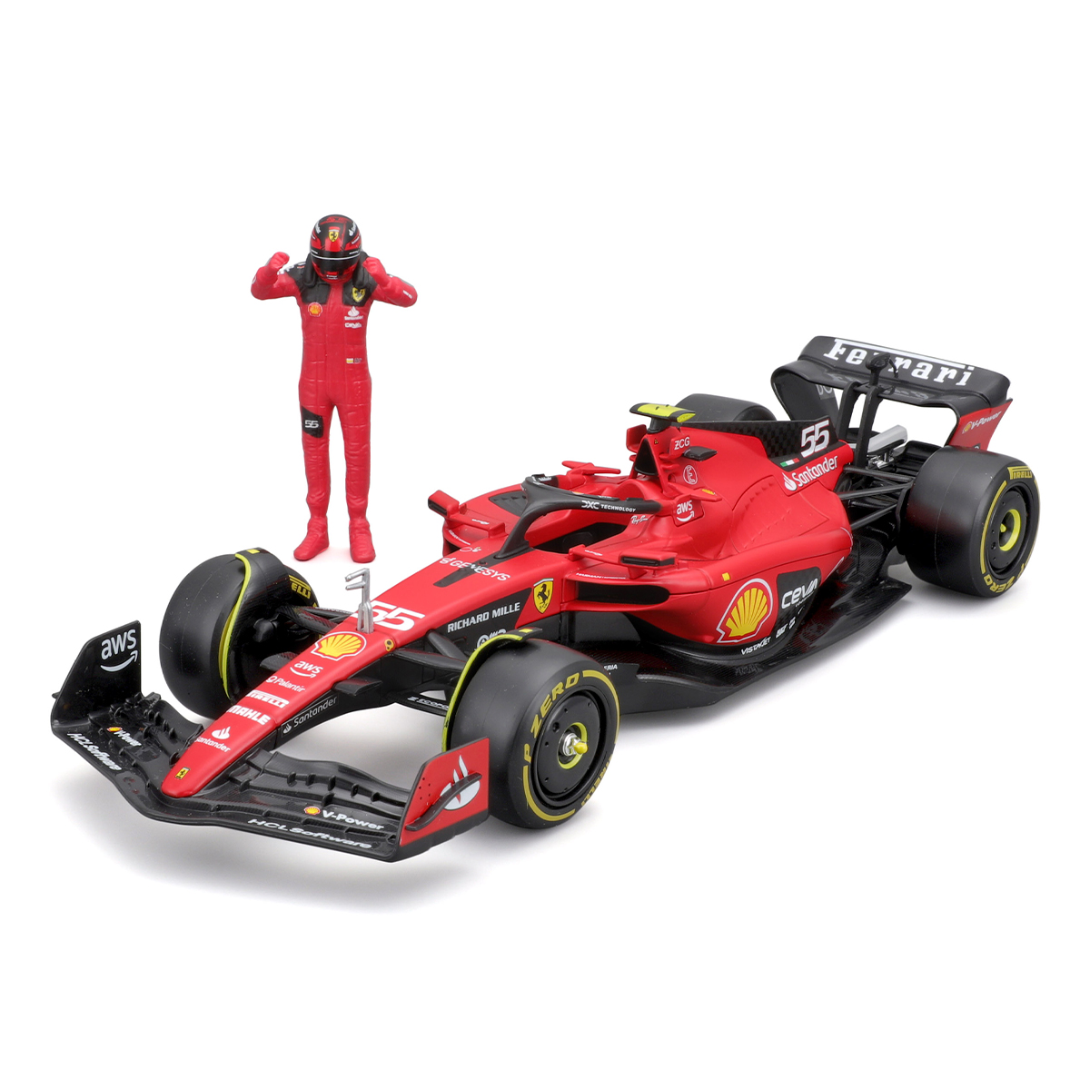 Автомодель з фігуркою - Ferrari SF-23 (1:24) — фото 9