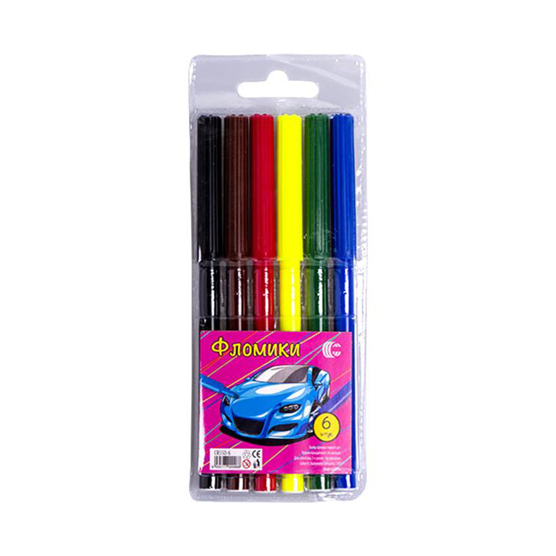 Дитячі Фломастери "Фломіки" COLOR-IT CR550-6 6 кольорів — фото 3