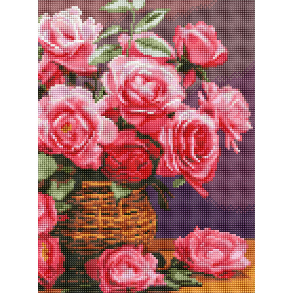 Алмазна мозаїка "Барвисті троянди" AMO8174, 30x40 см
