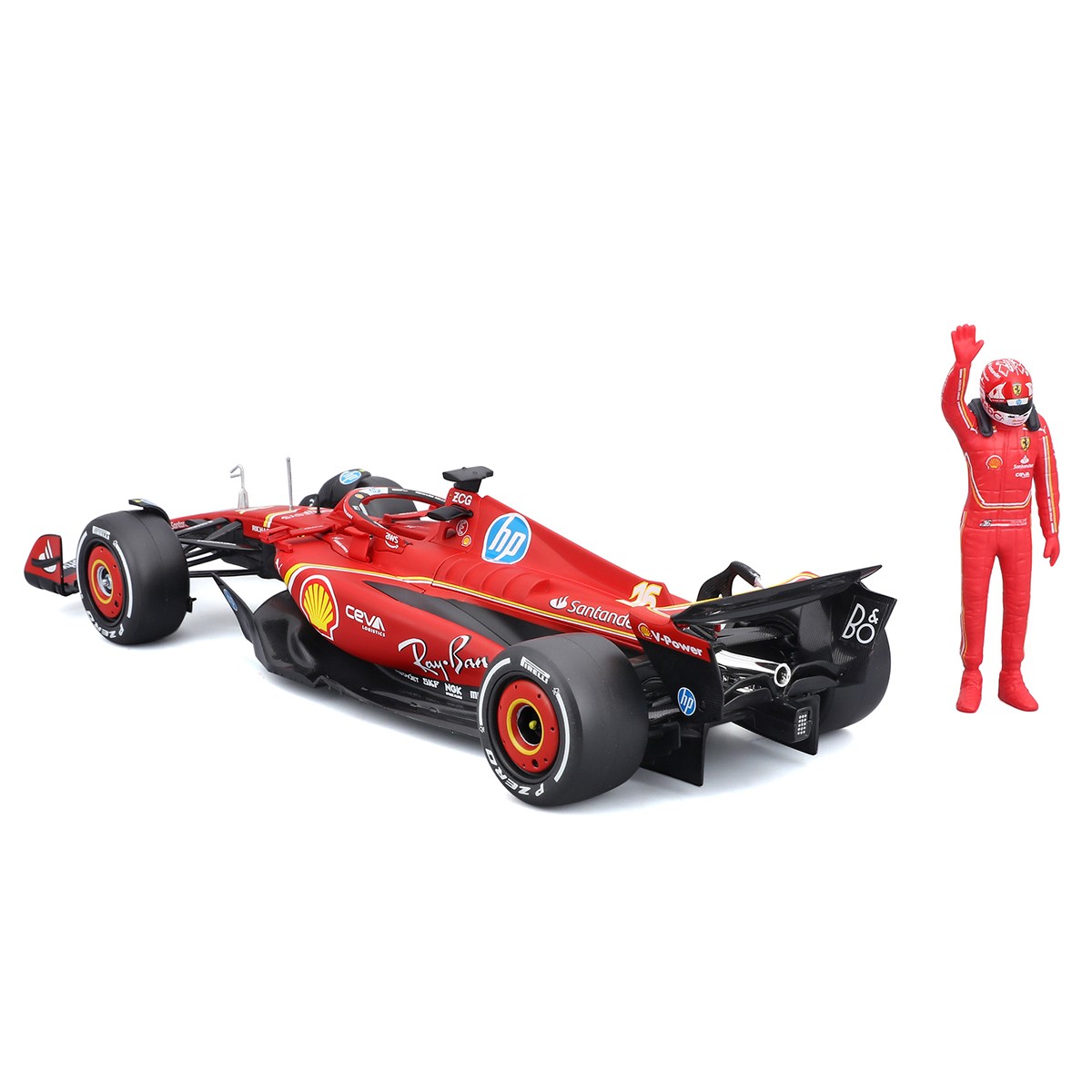 Автомодель з фігуркою – Ferrari SF-24 (2024) (1:24) — фото 4