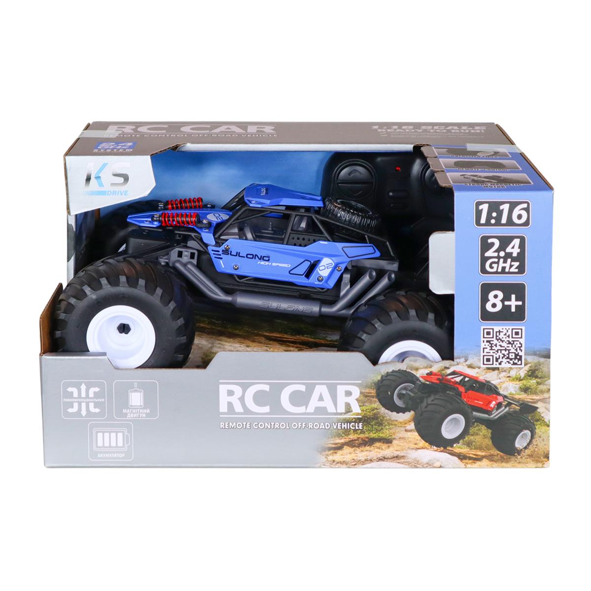 Автомобіль OFF-ROAD на р/к – Strong Power (синій, 1:16, 2.4 ГГц, акум. 3,7 V)