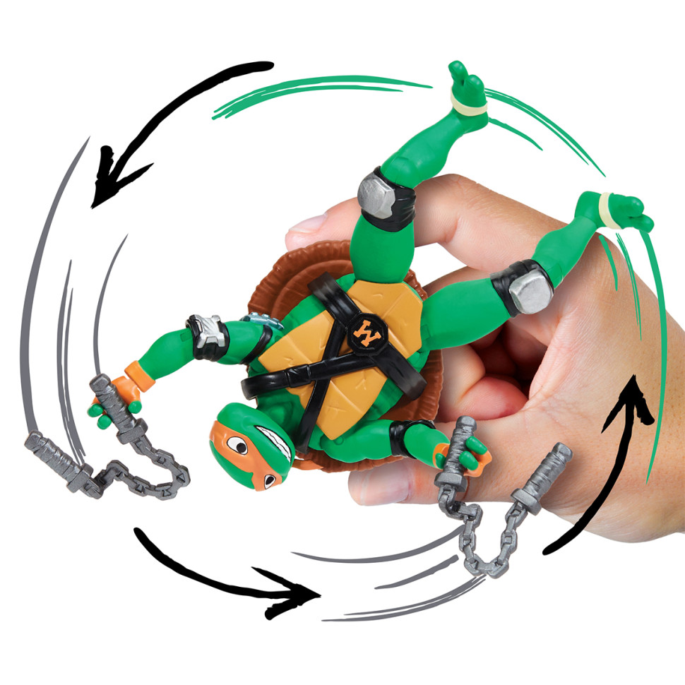 Игровая фигурка Майки TMNT 83831 серии "Черепашки-Ниндзя. Панцирный вихрь" — фото 3