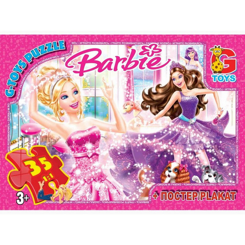 Дитячий пазл "Barbie" BA001 плакат 35 елементів
