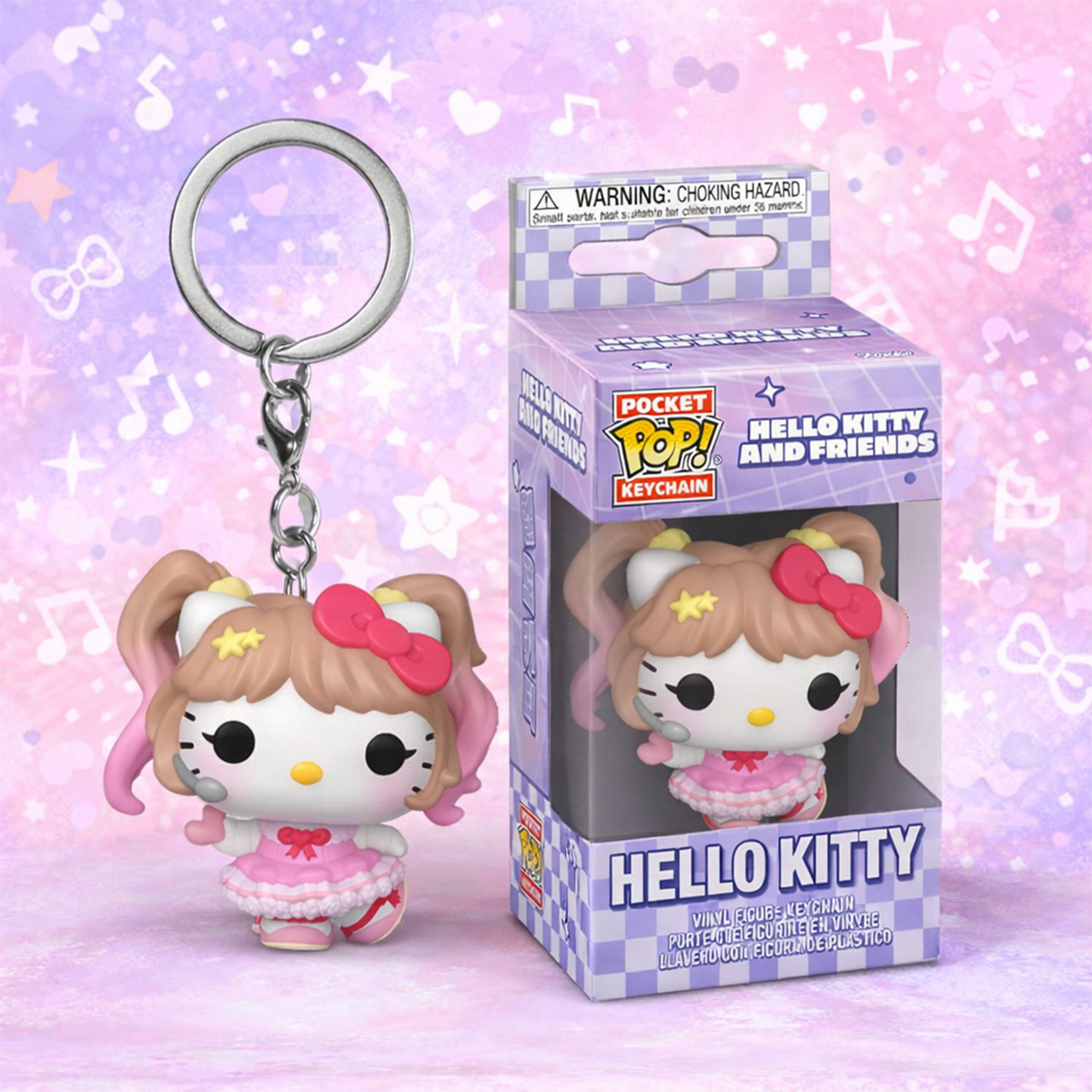 Игровая фигурка на клипсе Funko POP! серии "Hello Kitty" - Хеллоу Китти (K-POP) — фото 4