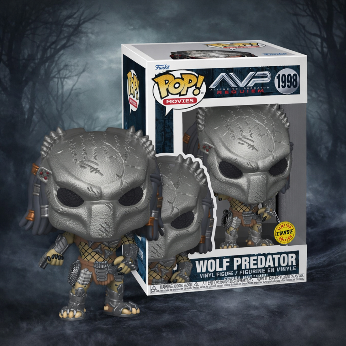 Ігрова фігурка Funko POP! серії "Чужі проти Хижака" S3 - Хижак (WOLF) (W/CH) — фото 3