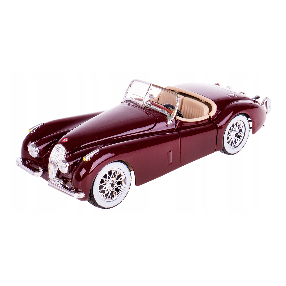 Автомодель - Jaguar XK 120 (1951) (ассорти вишневый, серебристый, темно-зеленый, 1:24) — фото 7