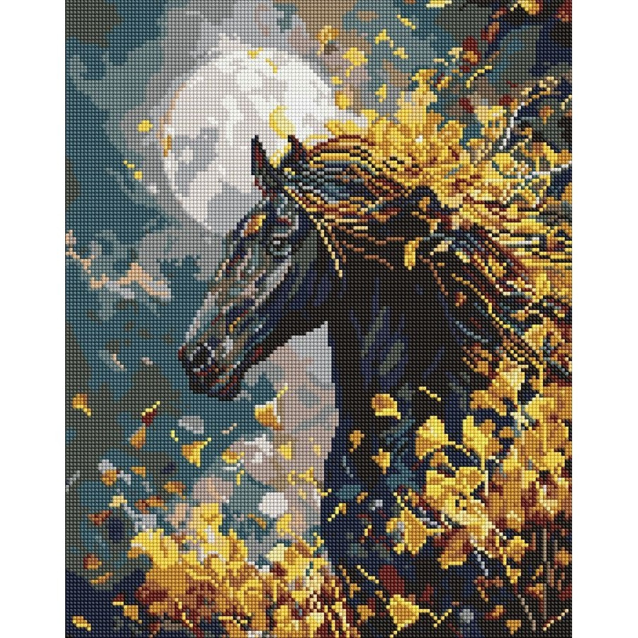 Алмазна мозаїка "Кінь і вітер" ©art_selena_ua AMO20020, 40х50 см