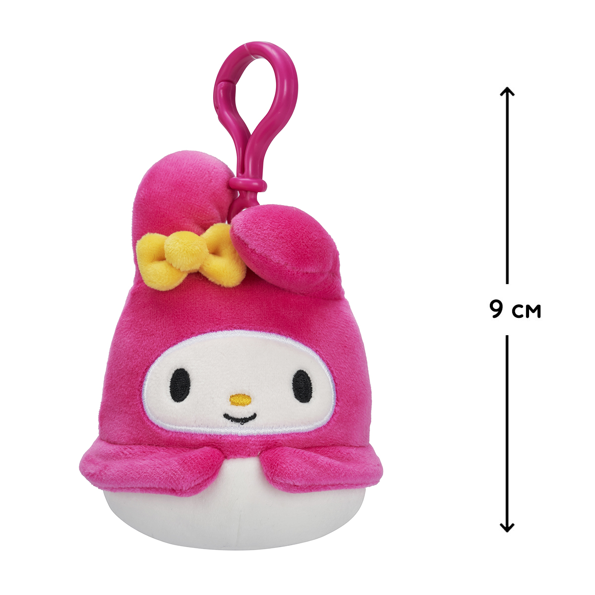 Мягкая игрушка на клипсе Squishmallows серии "Хеллоу Китти" - Моя Мелоди (9 cm) — фото 2