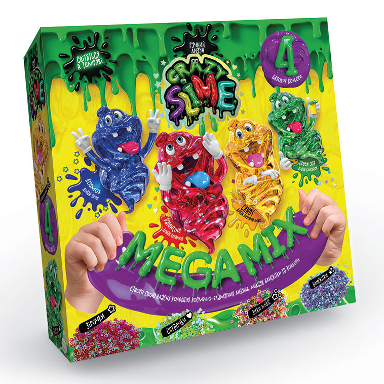 Ігровий набір для проведення дослідів "Crazy Slime" SLM-03, 4в1 SLM-03-01U
