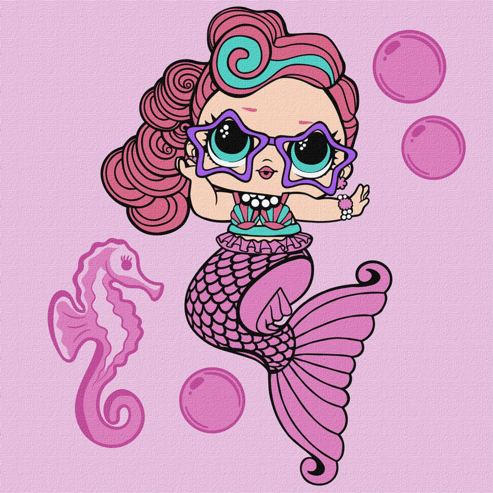 Картина за номерами "L.O.L. Surprise! Mermaids Waves" KHO6266, 40х40 см