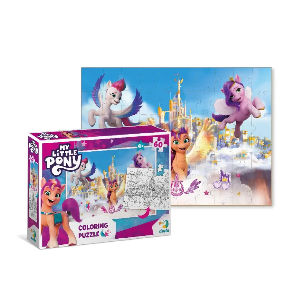 Дитячі Пазли 2 в 1 My Little Pony "Пригоди у палаці" DoDo 200135 60 елементів — фото 3