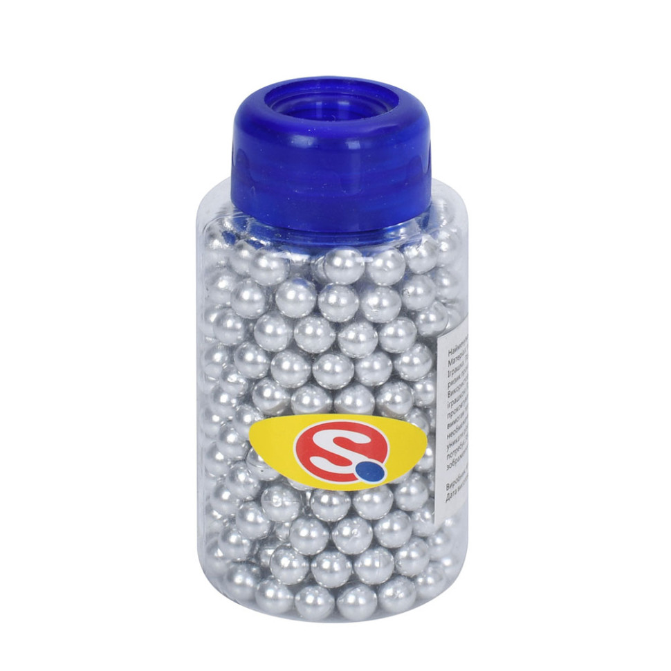 Кульки для дитячої зброї SQU-047(Silver) пластик, 6 мм, 320 шт