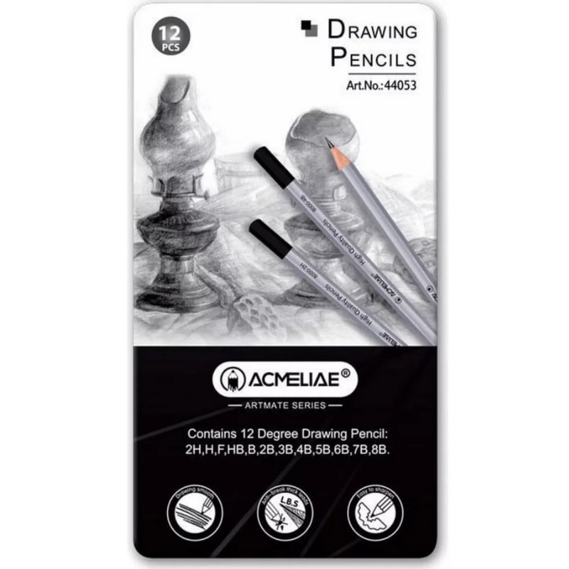 Набір олівців "Drawing pencils" Acmeliae 44053, 12 видів — фото 3