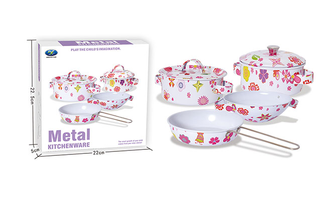 Дитячий набір посуду "Kitchenware" 620-B5(White) каструля, пательня — фото 5