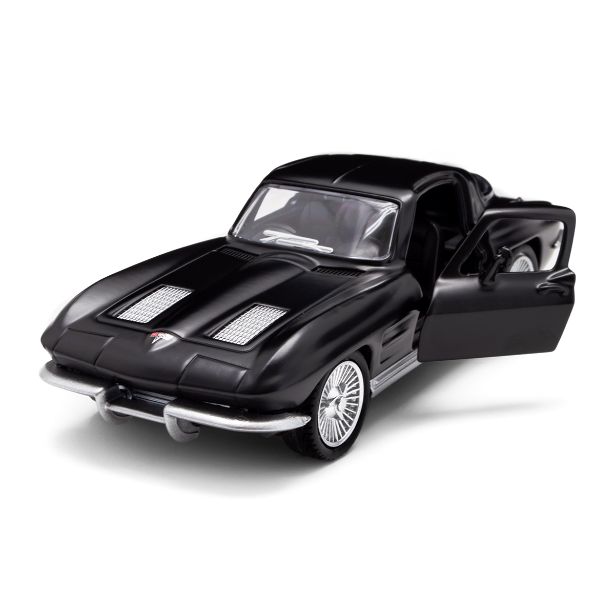 Автомодель - Chevrolet Corvette Split Window 1963 (матовий чорний) — фото 15
