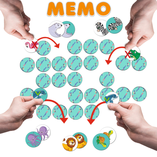 Игра настольная развивающая "Лото + мемо Зоопарк" ME5032-21 EN — фото 5