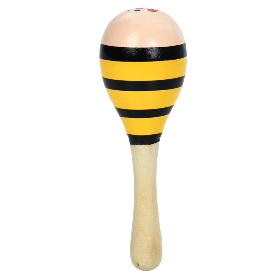 Дерев'яна дитяча іграшка "Маракас" MD 2192(Black-Yellow) 11,5 см