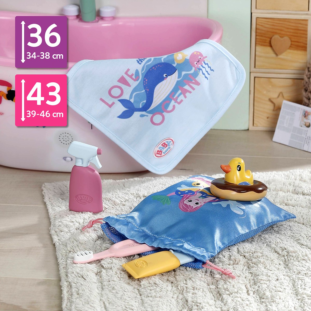 Ігровий набір для купання ляльки BABY born серії "Click & Play" – Океан Турботи — фото 3