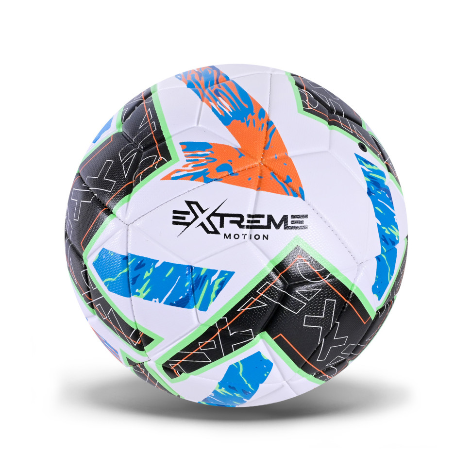 М'яч футбольний FB25673(Black-Orange) розмір №5, PU, 400 гр